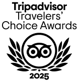 Tripadvisor Travelers' Choice Awards 2025 logo with owl and laurel.