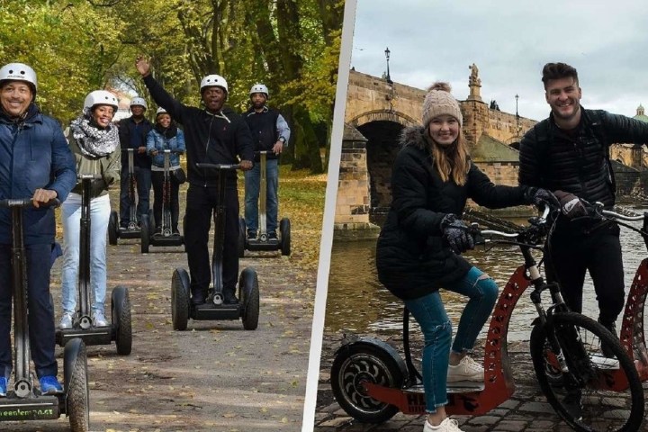 a group of people riding on the back of a bicycle